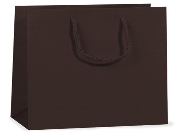 Chocolate Matte Gift Bags, Vogue 16x6x12", 10 Pack