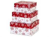 Nashvillewraps 1 Unit Golden Midnight Nested Boxeslarge 3 Piece Square Gift Boxes Unit Pack 1