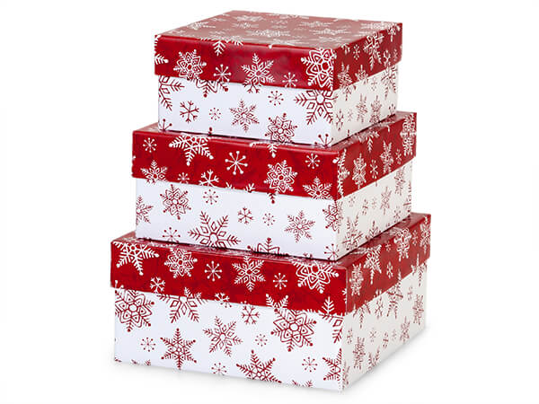 Merry Little Christmas Nested Boxes Large 3 Piece Set