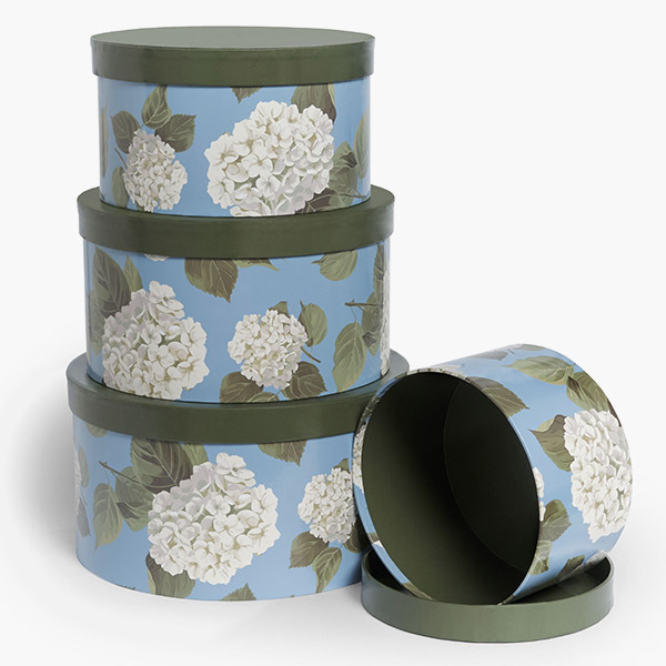 Hydrangea Blossoms 4-Pc Nested Boxes