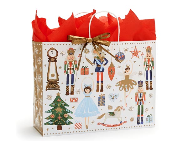 Nutcracker Dance Paper Gift Bag Vogue 16x6x12",25 Pack