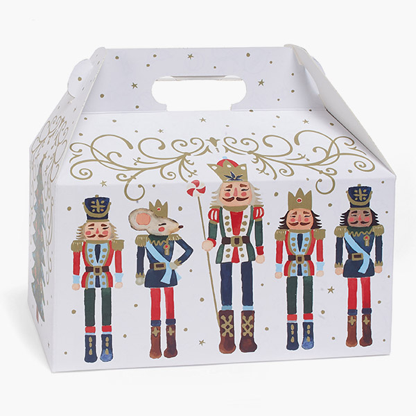 Nutcracker Noel Gable Box, 9.5x5x5", 6 Pack