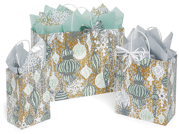 Ornamental Elegance Paper Gift Bag Assortment, 125 Pack
