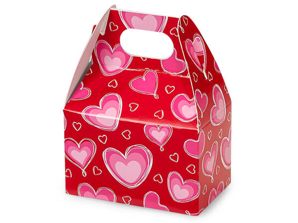 Ombre Hearts Mini Gable Box, 4x2.5x2.5", 6 Pack