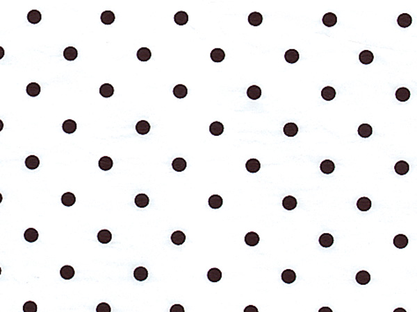 Metallic Black POLKA DOTS on Black Tissue Paper for Gift Wrapping 15"x20" Sheets 