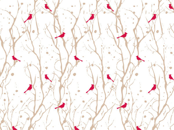 Woodland Cardinals Tissue Paper, 20x30", Bulk 240 Sheet Pack