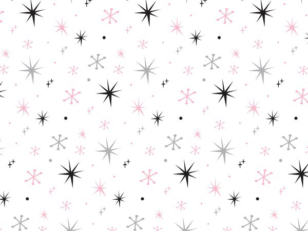 Pink and Black Sparkles Tissue 20x30", 12 Soft Fold Sheets