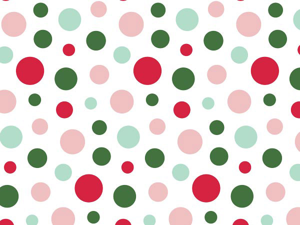 Holiday Wishes Dots Tissue Paper, 20x30", 12 Soft Fold Sheets