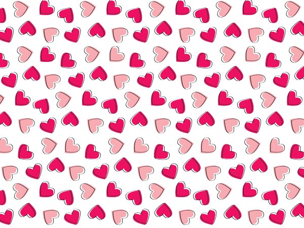 Scattered Hearts Tissue Paper 20x30", 12 Soft Fold Sheets