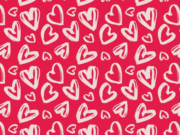 Brushed Hearts Tissue Paper 20x30", 12 Soft Fold Sheets