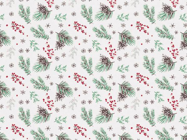 Winter Berry Greenery Tissue Paper, 20x30", 12 Soft Fold Sheets