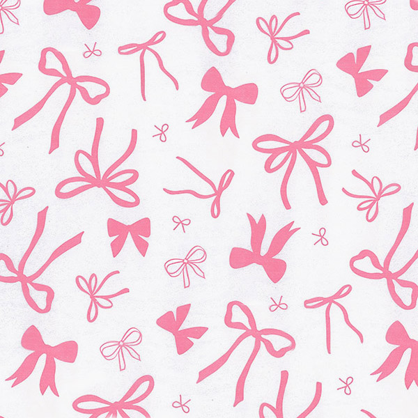 Pink Coquette Bows Tissue Paper, 20x30", Bulk 120 Sheet Pack