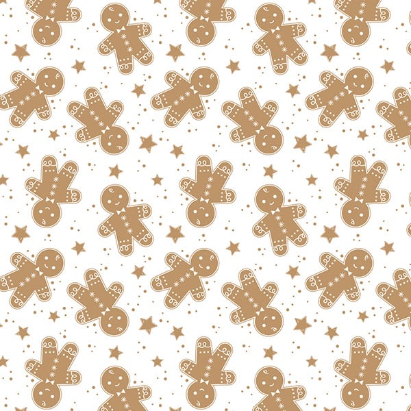 Gingerbread Tissue Paper, 20x30", Bulk 240 Sheet Pack
