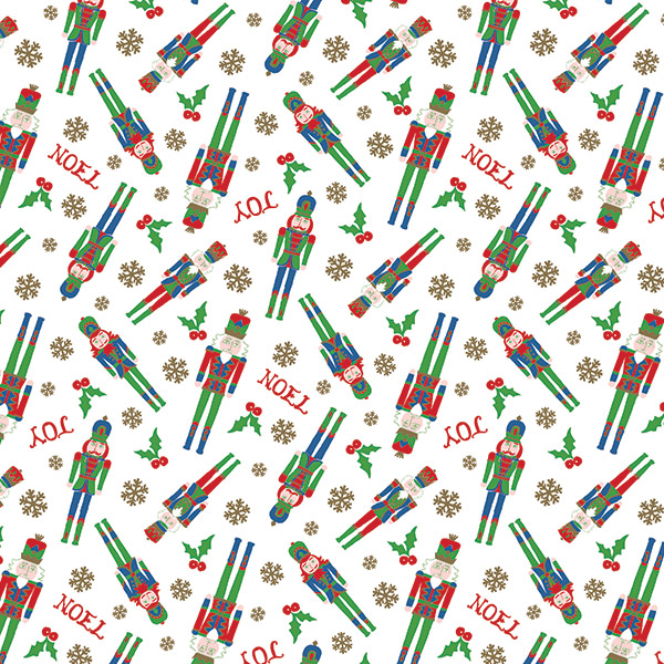 Nutcracker Noel Tissue Paper, 20x30", 12 Soft Fold Sheets