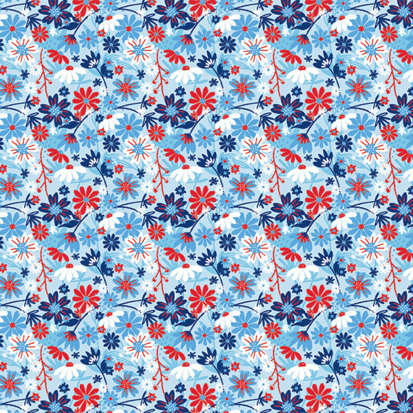 Red, White & Blooms Tissue Paper, 20x30", Bulk 120 Sheet Pack