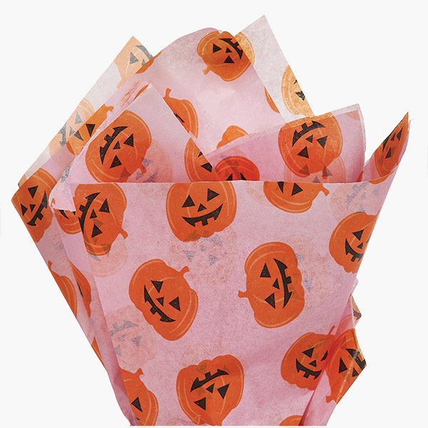 Jack-O-Lantern Tissue Paper, 20x30", Bulk 240 Sheet Pack