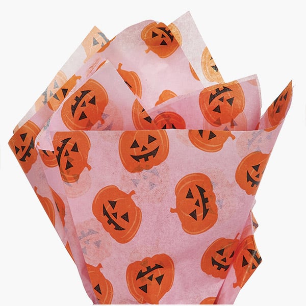 Jack-O-Lantern Tissue Paper, 20x30", Bulk 120 Sheet Pack