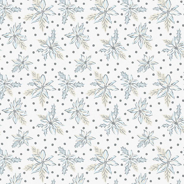 Frosted Poinsettia Tissue Paper, 20x30", 12 Soft Fold Sheets