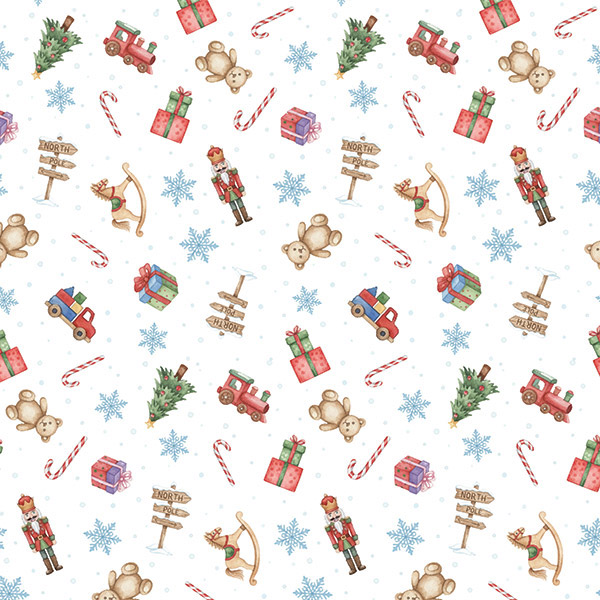 Santa's Toy Shop Tissue Paper, 20x30", 12 Soft Fold Sheets