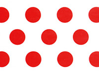 DOT Tape 1-3/16 X 300FT TAPE POLKA-DOTS RED/WHITE