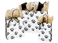 Paws and Hearts Paper Gift Bag Assortment, 125 Pack
