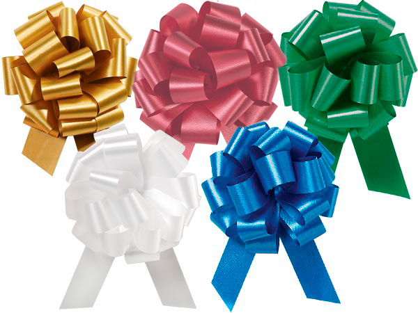 4" Christmas Pull Bow Assortment, 50 pack