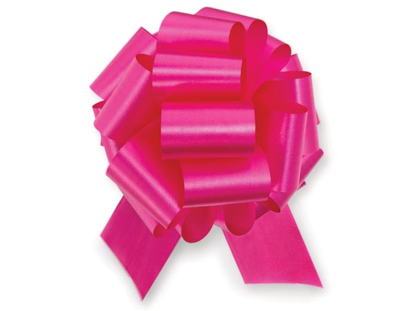 8" Pink Beauty Flora Satin Pull Bows, 50 pack