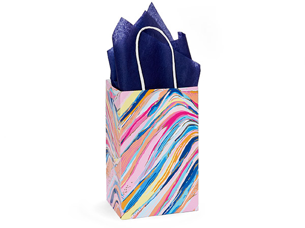 Painted Desert Paper Gift Bags, Rose 5.25x3.50x8.25", 250 Pack