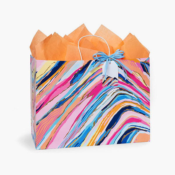 Painted Desert Paper Gift Bags, Vogue 16x6x12", 100 Pack