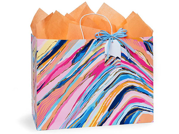 Painted Desert Paper Gift Bags, Vogue 16x6x12", 25 Pack