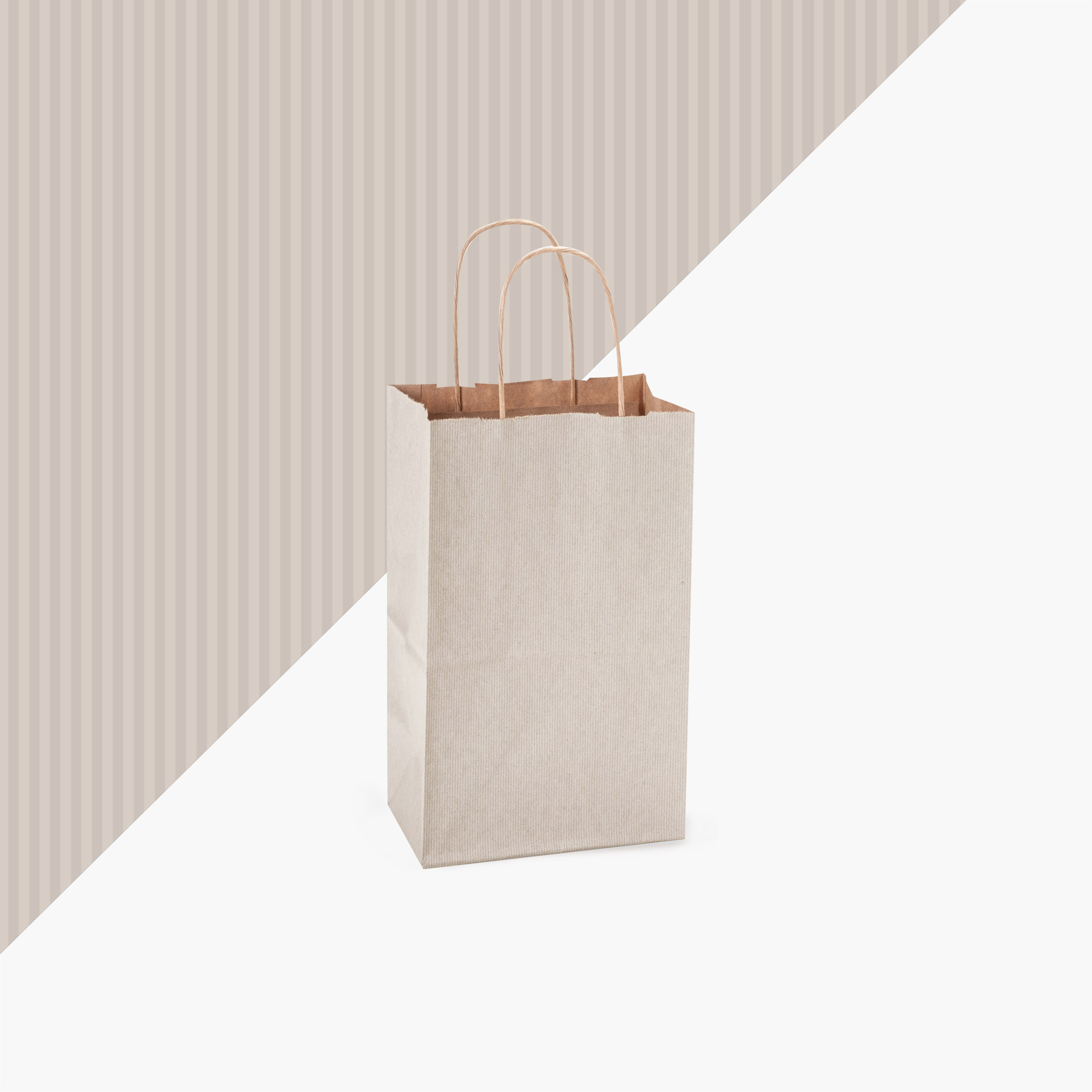 Picket Fence Shadow Stripe Bags, Rose 5.5x3.25x8.375", 100 Pack