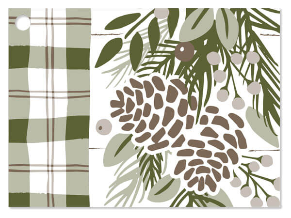 Pine Holiday Theme Gift Card, 3.75x2.75", 6 Pack