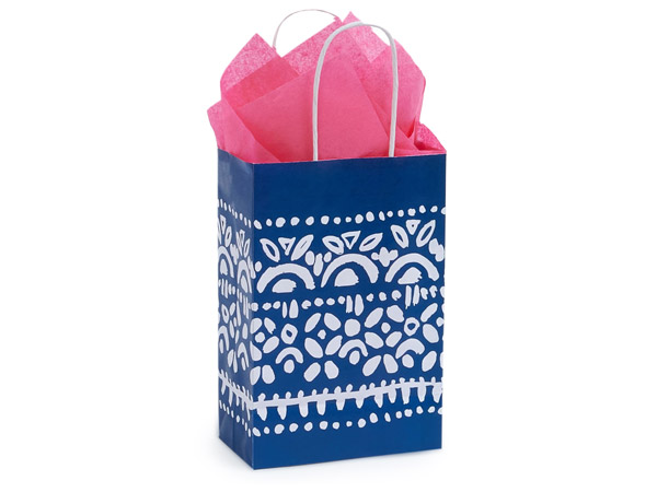 Extra-Large Lace Wedding Gift Bag With Tissue Paper; 1 Gift Bag