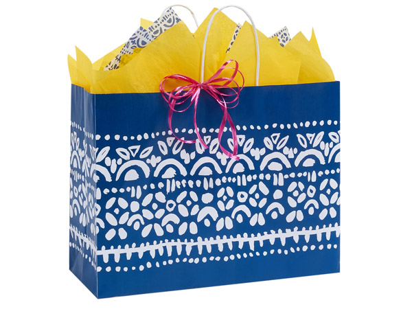 *Persian Lace Paper Gift Bags, Vogue 16x6x12", 250 Pack