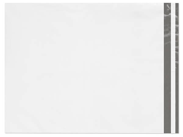 14 x 17" White Poly Peel and Seal Envelopes, 100 Pack
