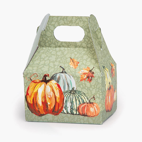 Painted Pumpkins Mini Gable Box, 4x2.5x2.5", 6 Pack
