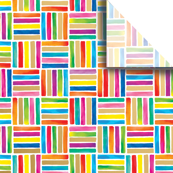 Colorful Lines Tissue Paper, 20x30", Bulk 240 Sheet Pack
