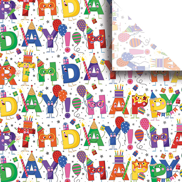 Birthday Characters Tissue Paper, 20x30", Bulk 240 Sheet Pack
