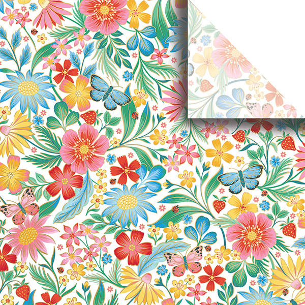 Happy Wildflowers Tissue Paper, 20x30", Bulk 240 Sheet Pack