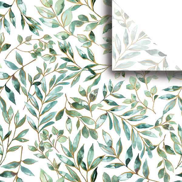 Elegant Leaves Tissue Paper, 20x30", Bulk 240 Sheet Pack