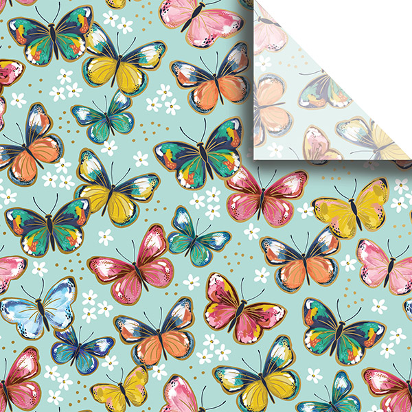 Colorful Butterflies Tissue Paper, 20x30", Bulk 240 Sheet Pack