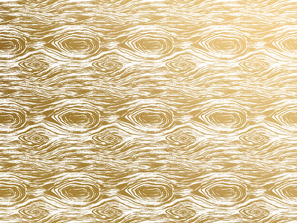 Gold Wood Grain Tissue Paper, 20x30", Bulk 240 Sheet Pack