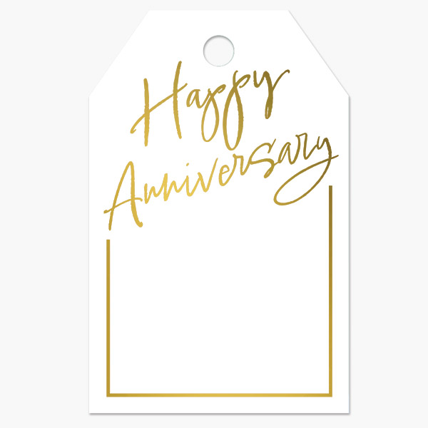 Anniversary Gloss Gift Tag, 2.25x3.5", 50 Pack