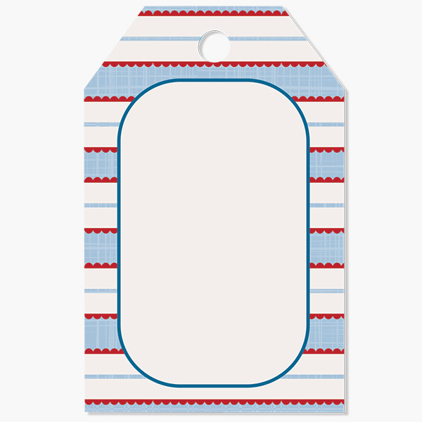 Americana Stripe Gloss Gift Tag, 2.25x3.5", 50 Pack