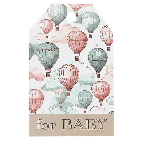 Baby Balloon Gloss Gift Tag, 2.25x3.5", 50 Pack