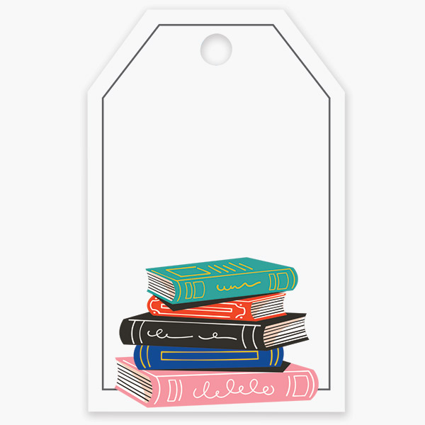 Book Collection Gloss Gift Tag, 2.25x3.5", 50 Pack