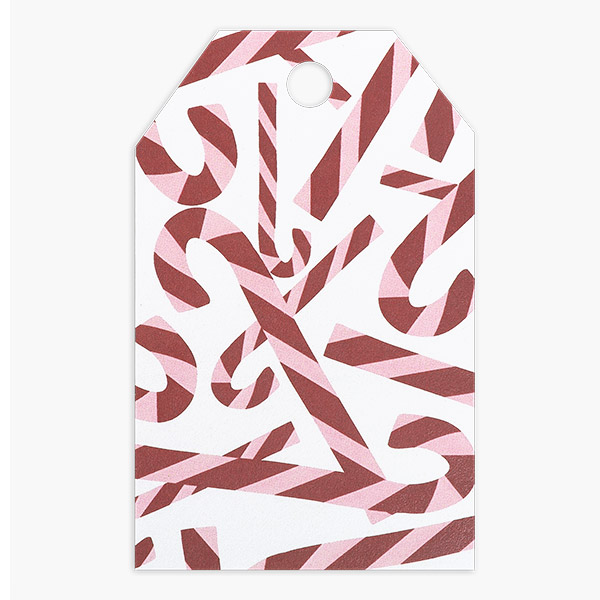 Candy Canes Gloss Gift Tag, 2.25x3.5", 50 Pack