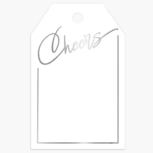 Celebration Cheers Gloss Gift Tag, 2.25x3.5", 50 Pack