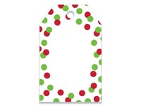 Metallic Gold Dots Printed Gift Tags - 2 1/4 x 3 1/2 (50)