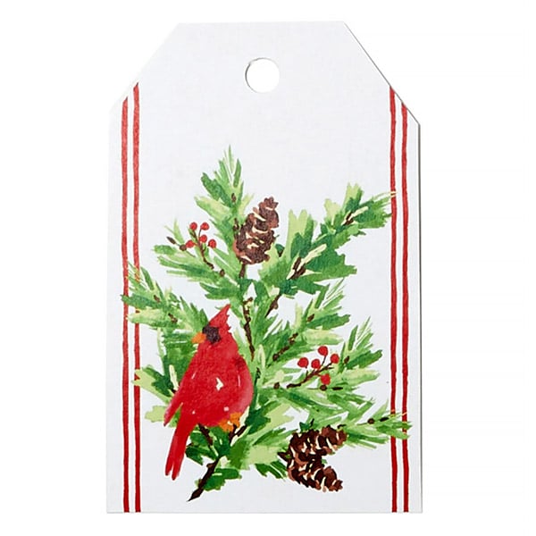 Christmas Cardinal Gloss Gift Tag, 2.25x3.5", 50 Pack